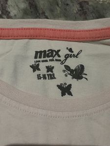 MAX Girls Graphic Printed T-shirt, Size: 15y - 16y