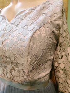 Elegant Lace &amp; Tulle Party Dress free