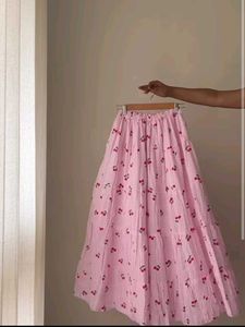 Cherry Gingham Maxi Skirt