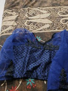 Royal Blue Designer Saree