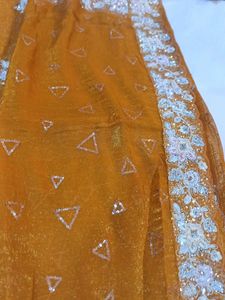 Embroidered Mustard Salwar Kameez