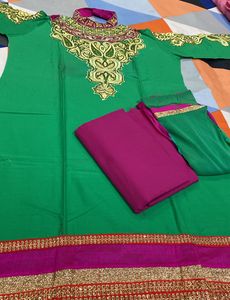 Beautiful Suit Handwork Slives , Neck Also  W