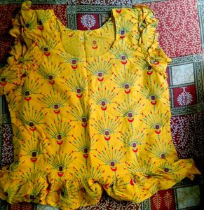 Yellow Printed Top