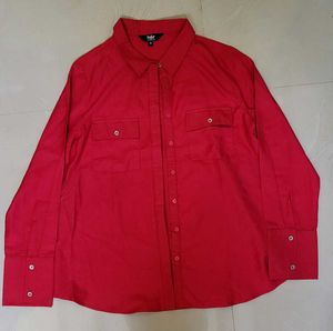 Women Red Formal Shirt