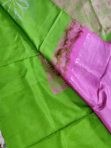 Pink &amp; Green Saree