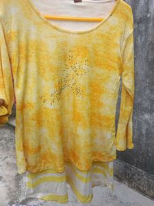 Yellow Tie-Dye Tunic