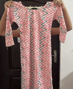 Patterned Jaipuri Kurti Set
