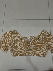 Zebra print crop top