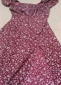 Floral Midi Dress with Slit