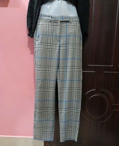 MS Formal check Print Pant