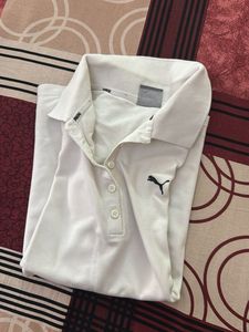 Puma White Polo T-Shirt