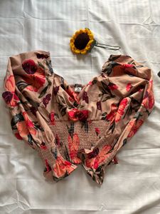 Floral Print Crop Top
