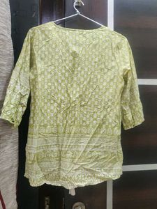 Green Printed Top