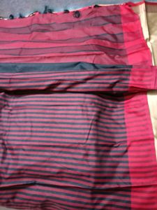 Handloom Saree with Striped Pallu - CottonBlend