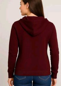 Burgundy Zip-Up Hoodie