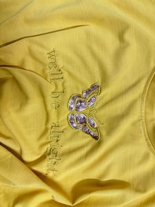 Yellow Butterfly Graphic Tee