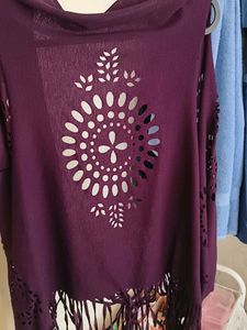 Purple Fringed Vest