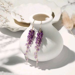 Elegant Grape Cluster Earrings