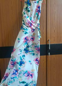 Floral Print Sleeveless Maxi Dress
