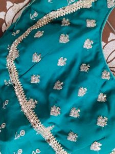 Teal Embroidered Lehenga Choli