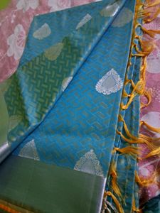 Embossed Pattu Saree