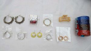 Combo of Earrings, Clucher and Bangles