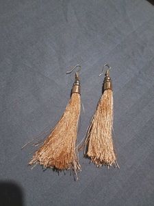 Women Golden Silk Earring