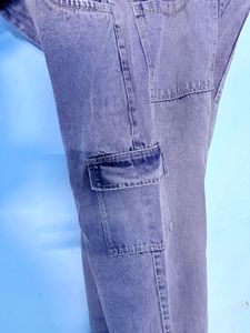 Light Wash Cargo Jeans