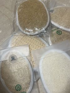 New Fresh 6 Loofah Scrubs Packed Unused