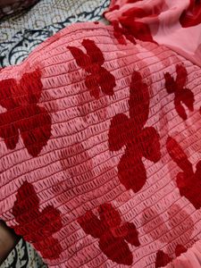 One Piece Red Printed Dress | Casual | XXL