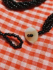 Imported|Mother Of Pearl Pendant|Beaded Chain