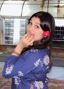 Blue Floral Print Kurta