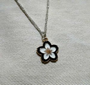 Sakura Noir- Minimalist Cherry Blossom Pendent⚘️
