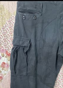 Cargo Military Black Washed 6 Pocket