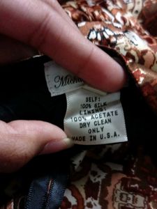 V Neckline Brown Dress