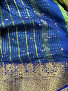 Blue & Gold Silk Saree