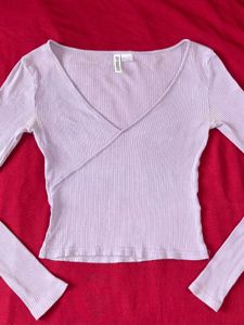 H&amp;M Lavender Long Sleeve Top