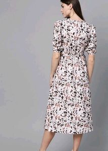 Stylish Printed Midi Dress size xs