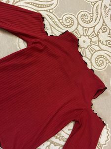Red Graphic Print Top
