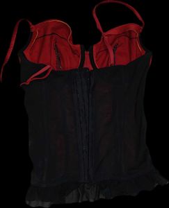 Red &amp; Black Lace Corset