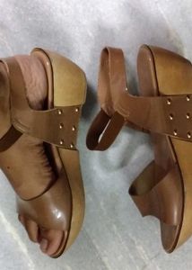 Leather Wedge Sandals