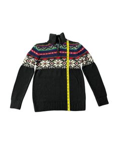 Patterned Half-Zip Sweater