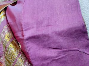 Pink-purple Shaded Silk Blend saree