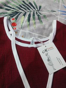 Burgundy Cropped Top
