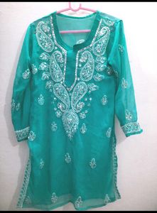Elegant Teal Embroidered Kurta