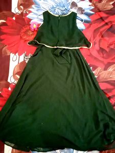 Elegant Green A-Line Dress