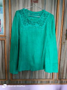 Green Lace Top