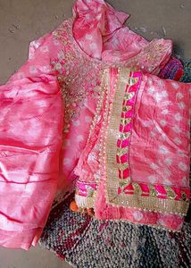Pink Bandhani Salwar Kameez