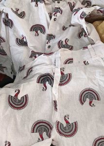 Printed Cotton Button-Down Shirt