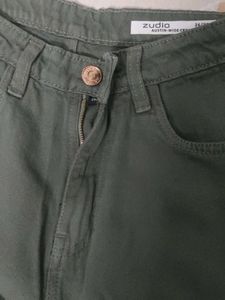 Green Wide Leg Jeans